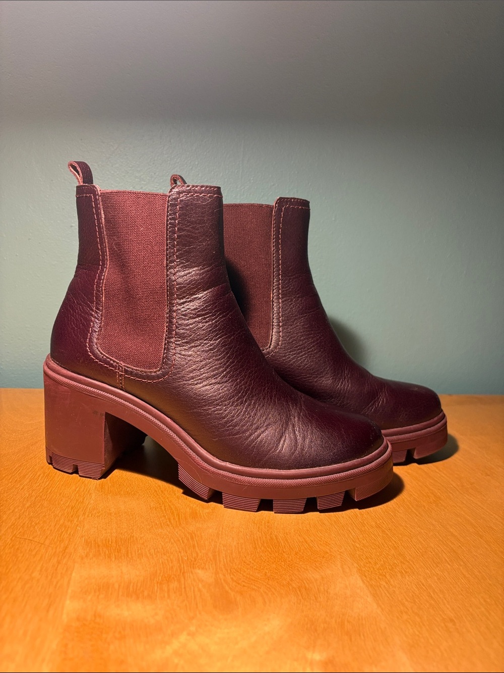 Splendid Women's Chunky Chelsea Booties in Burgundy